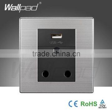 2015 Hot Sale Wallpad Switch Outlet 15A 110~250V Luxury Wall Light Switch UK USB 3 Pin Socket Charger