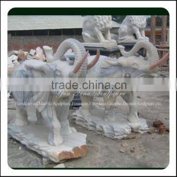 Decorative Hand Carved Outdoor Marble Elephant Sculpture