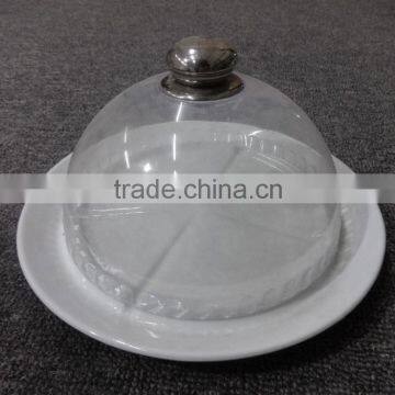 chaozhou ceramic cake plate with cover