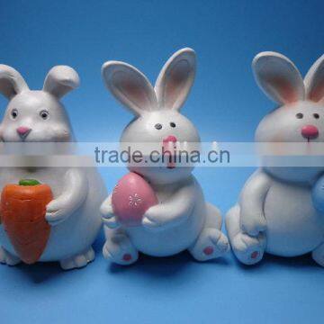 Livelike Polyresin Animal Miniature Rabbit for Spring Garden Decorations photo-5