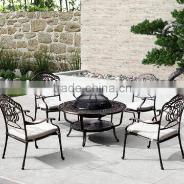 Cast aluminum dining set outdoor furniture cast alu garden set cast aluminum table