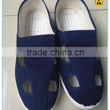 Good quality blue color canvas upper PU outsole cleanroom esd shoes