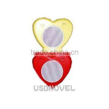 Lovely heart-shaped mini speaker UST-SP26