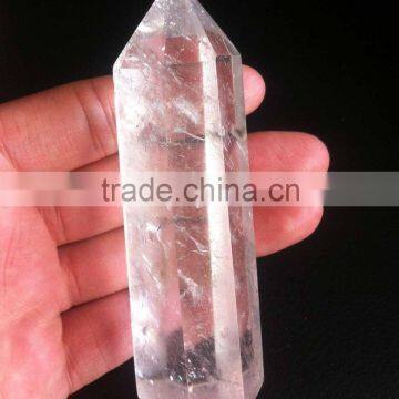 Wholesale Price Natural Clear Quartz 6 Sided Point/ Crystal Healing Wand photo-2