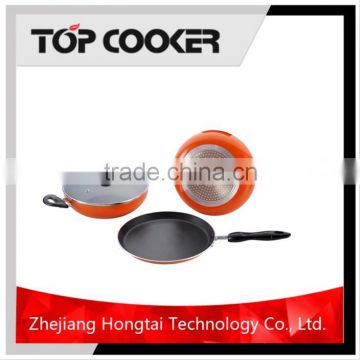 Aluminium press non-stick coating kitchen cookware sets