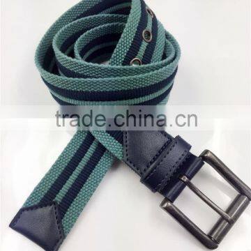 designed cotton canvas belt with pin buckle