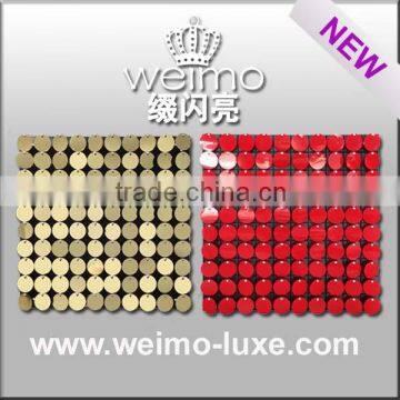 2014 sequin pvc wall panel for wholesale christmas decorations