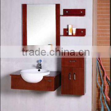 Cherry Finish wall mounted bathroom cabinet