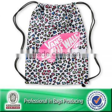 Lead-free 100% Recycled 210D polyester gym drawstring shoe bag