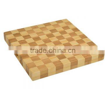 square bamboo end grain cutting board