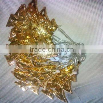 led 10L battery golden christmas tree decoration string light