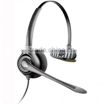 Monaural professional call center headset with QD coil cable and mute