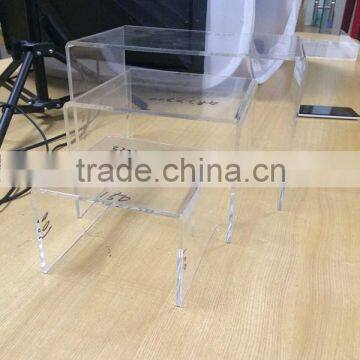 Customized clear acrylic computer keyboard stand, acrylic computer table design