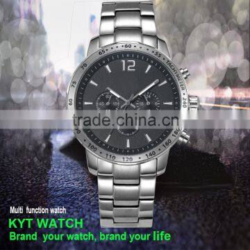 Luxury brand steel man watch chronograph