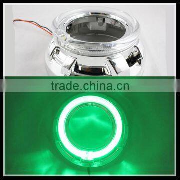 80mm green color led daytime running light for car led angel eyes head lamp led halo rings