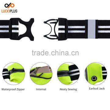 Luckiplus Running Belt Waist Pack,Sweatproof Reflective Belt Waist Bag for iPhone 6S/PLUS Transparent Touch Screen Safe Women
