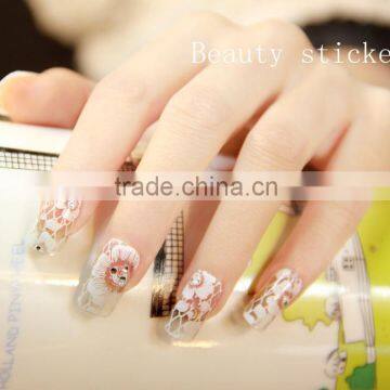 Epoxy Flower white Nail Art Lace Sticker