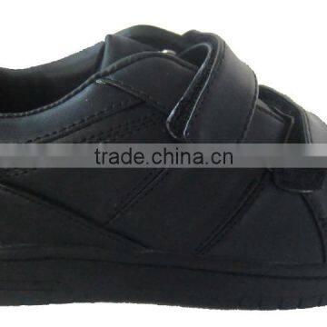 2016 hot sell black school shoes for kids