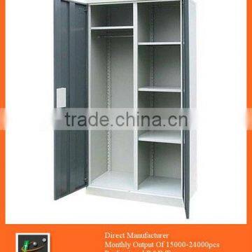 KFY-WR-05 Professional Gray 2-Door Steel Almirah Wardrobe