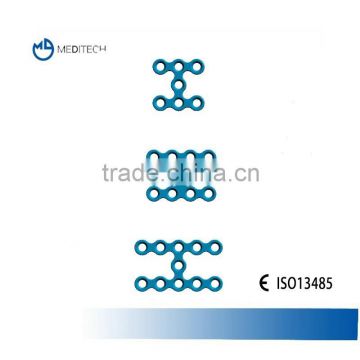 1.5mm Orthopedic H-shaped Maxillofacial Plate and Screw Implants