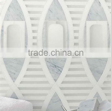 waterjet marble pictures of tiles in wall, fancy marble tiles wholesale, water jet marble