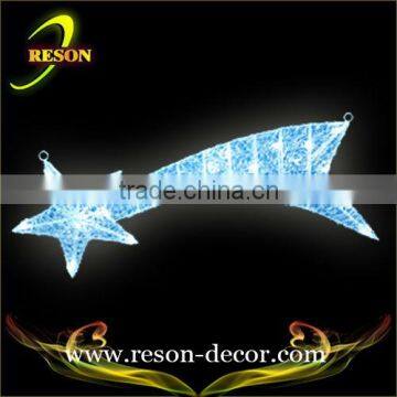 D40 white shooting star shape LED crafts christmas decorations