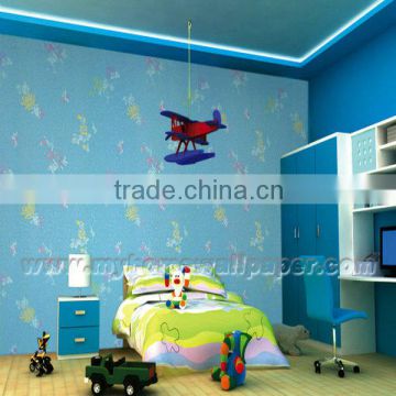 (L00129)brick brand name blue wall mural