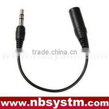 2.5mm stereo jack to 3.5mm stereo plug headset adapter cable