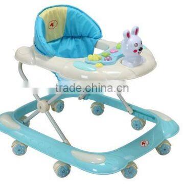 2015 baby walker with rabbit toy and some music,3 point safety belt pass en71-3