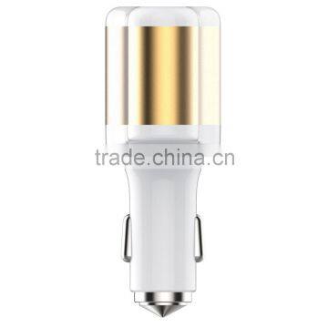 Wholesale metal 2.1 A car charger safety hammer car quickly charger