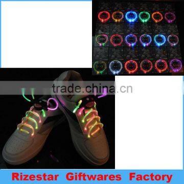 Led multicolor flashing shoelaces with battery led shoelace