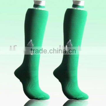 Green nylon soccer socks