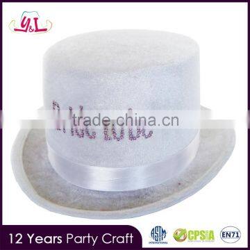 China Supplier Bride Hop Hat With Gem For Wedding Hen Party