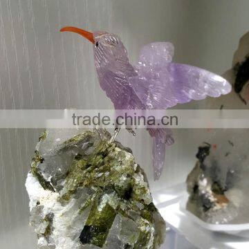 Vivid Crystal Bird Statue Crystal Stand Centerpieces Wedding Decorations