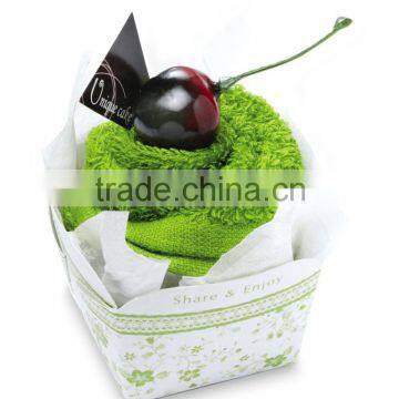 Green Tea Cherry Sponge Cake Towel