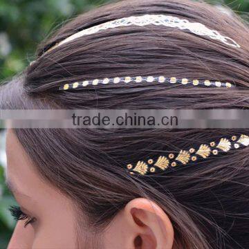 Custom ODM strips gold and silver temporary metallic hair tattoos sticker manufacturer