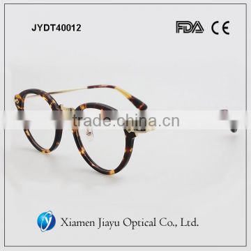 tortoiseshell color demi round optical frames acetate