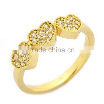 Three Heart Finger Rings