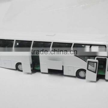 1:60 diecast metal airport pull back coach bus toy