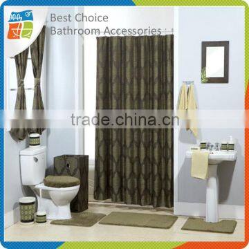 Printed Polyester Damask Shower Curtain