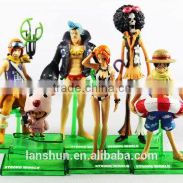 6pcs Set One Piece POP Luffy Chopper Usopp Nami Brook Franky Collectible Figure Loose