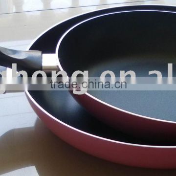 2pcs aluminum non-stick fry pan set with color coating