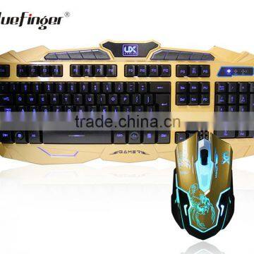 Shenzhen Factory Colored backlit electric gaming keyboard and mouse