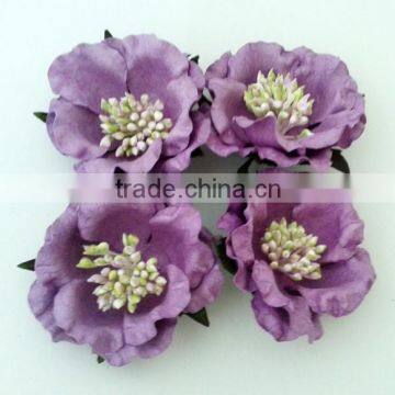 Bulk pack 50 pcs handmade Purple Rose paper flower size 2.5"