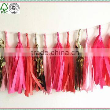 foil tissue paper decoration garland for party decoration