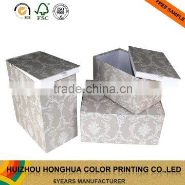 Handmade customized cardboard folding box fabric storage box