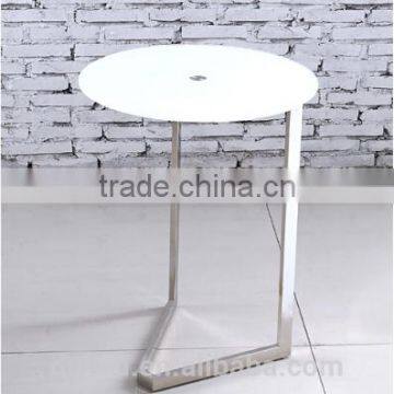 2016 modern living room furniture white glass design tea table, sofa table