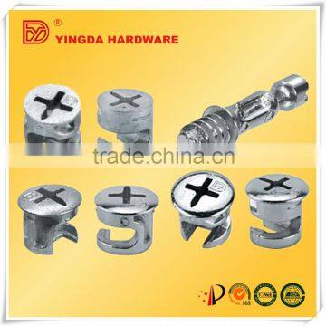Hot sale nickel zinc alloy cam bolts furniture for cabinet from furniture bolts  china