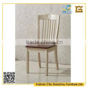 Modern Wooden Armless Dining Chair in White High Gloss Design for Dining Room Furniture
