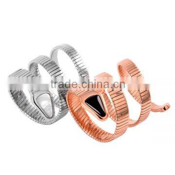 SRA0001 Fashion Jewelry High Polish Stainless Steel Resin Setting Snake Napkin Ring